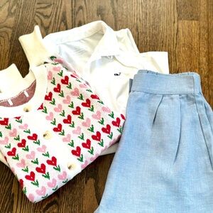 The Vintage Shop High Waist Blue Shorts